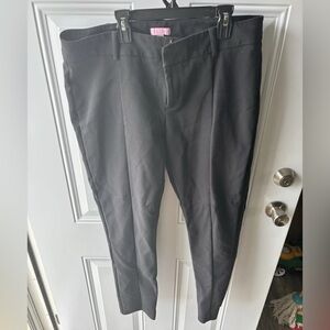 Lilly Pulitzer Pants Womens 16 Pull-On Black Stretch Merrin High-Rise Office